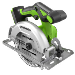 Дисковая пила акк. Greenworks GD24CS165, 24V,б/щет,165х20мм, 4800 об/мин, рез 57мм, без АКБ и ЗУ 