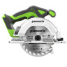 Дисковая пила акк. Greenworks GD24CS165, 24V,б/щет,165х20мм, 4800 об/мин, рез 57мм, без АКБ и ЗУ 