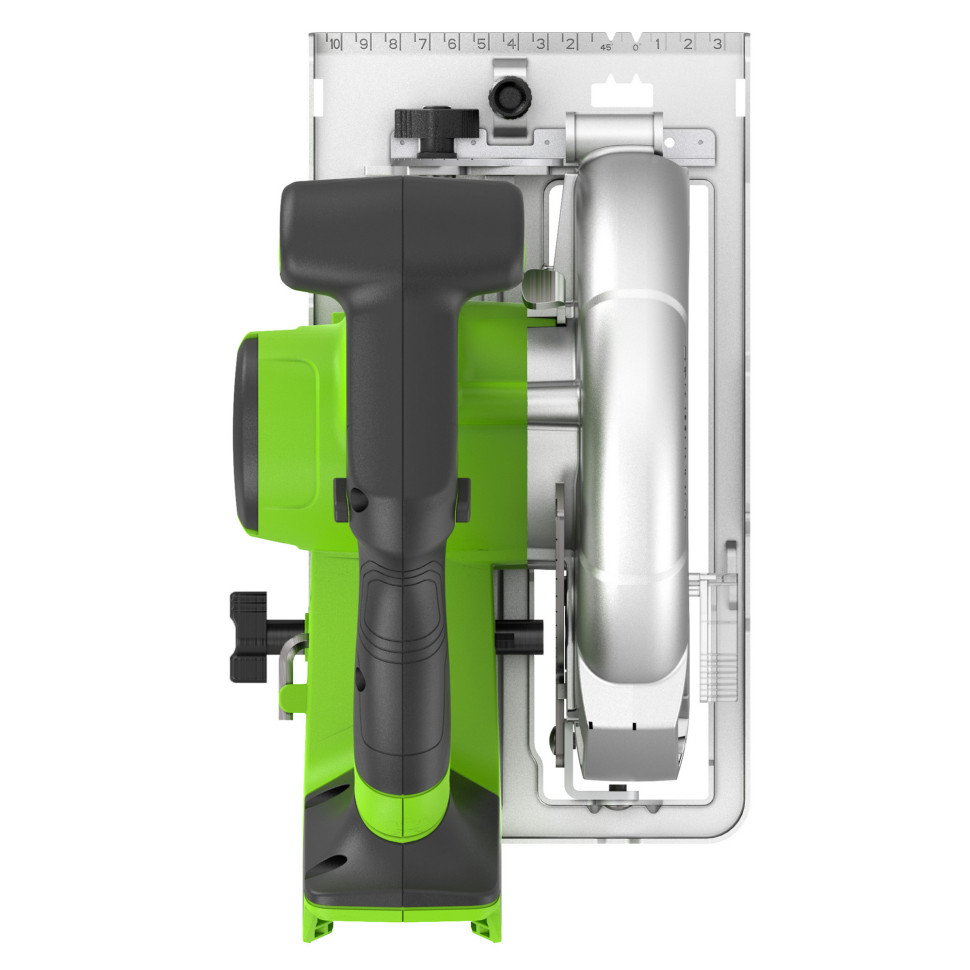 Дисковая пила акк. Greenworks GD24CS165, 24V,б/щет,165х20мм, 4800 об/мин, рез 57мм, без АКБ и ЗУ 