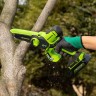 Цепная пила Greenworks G24MCS10, 24v, 10 см, без АКБ и ЗУ (аккумуляторная, мини) в сумке