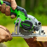 Дисковая мини пила акк. Greenworks G24MCS, 24V,б/щет,120x9,5мм, 6500 об/мин, рез 39мм,1х2Ач,ЗУ,коробка