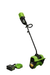 Снегоуборочная лопата Greenworks GD60SS30k4, 60v, 30 см, 1.4 кВт, 1.9 л.с, в комплекте с АКБ 4 А·ч и ЗУ (аккумуляторная)
