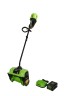 Снегоуборочная лопата Greenworks GD60SS30k4, 60v, 30 см, 1.4 кВт, 1.9 л.с, в комплекте с АКБ 4 А·ч и ЗУ (аккумуляторная)
