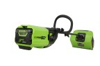 Снегоуборочная лопата Greenworks GD60SS30k4, 60v, 30 см, 1.4 кВт, 1.9 л.с, в комплекте с АКБ 4 А·ч и ЗУ (аккумуляторная)