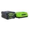 Снегоуборочная лопата Greenworks GD60SS30k4, 60v, 30 см, 1.4 кВт, 1.9 л.с, в комплекте с АКБ 4 А·ч и ЗУ (аккумуляторная)