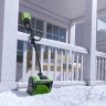 Снегоуборочная лопата Greenworks GD60SS30k4, 60v, 30 см, 1.4 кВт, 1.9 л.с, в комплекте с АКБ 4 А·ч и ЗУ (аккумуляторная)
