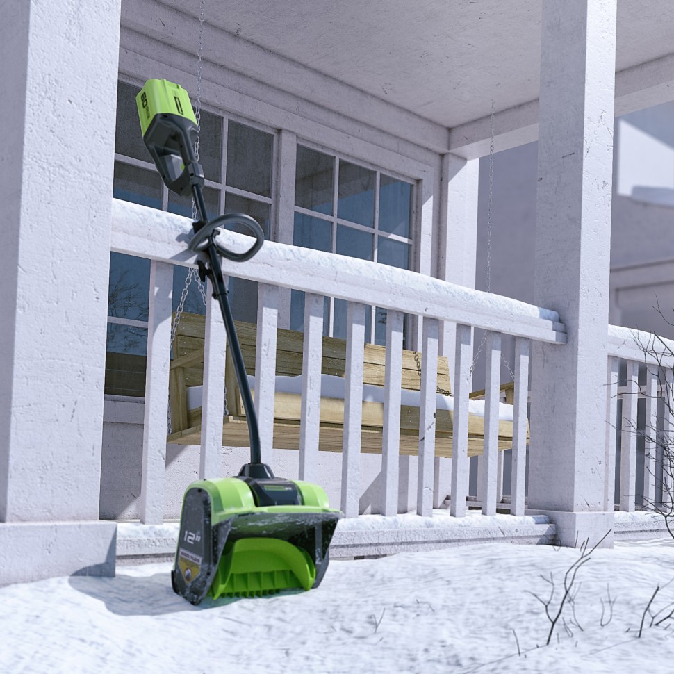 Снегоуборочная лопата Greenworks GD60SS30k4, 60v, 30 см, в комплекте с .