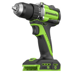 Дрель-шуруповерт акк. Greenworks DD560,24V, б/щет, 0-500/0-2000 об/мин, 30/60 Нм,13мм, Antikickback,LED,без АКБ и ЗУ
