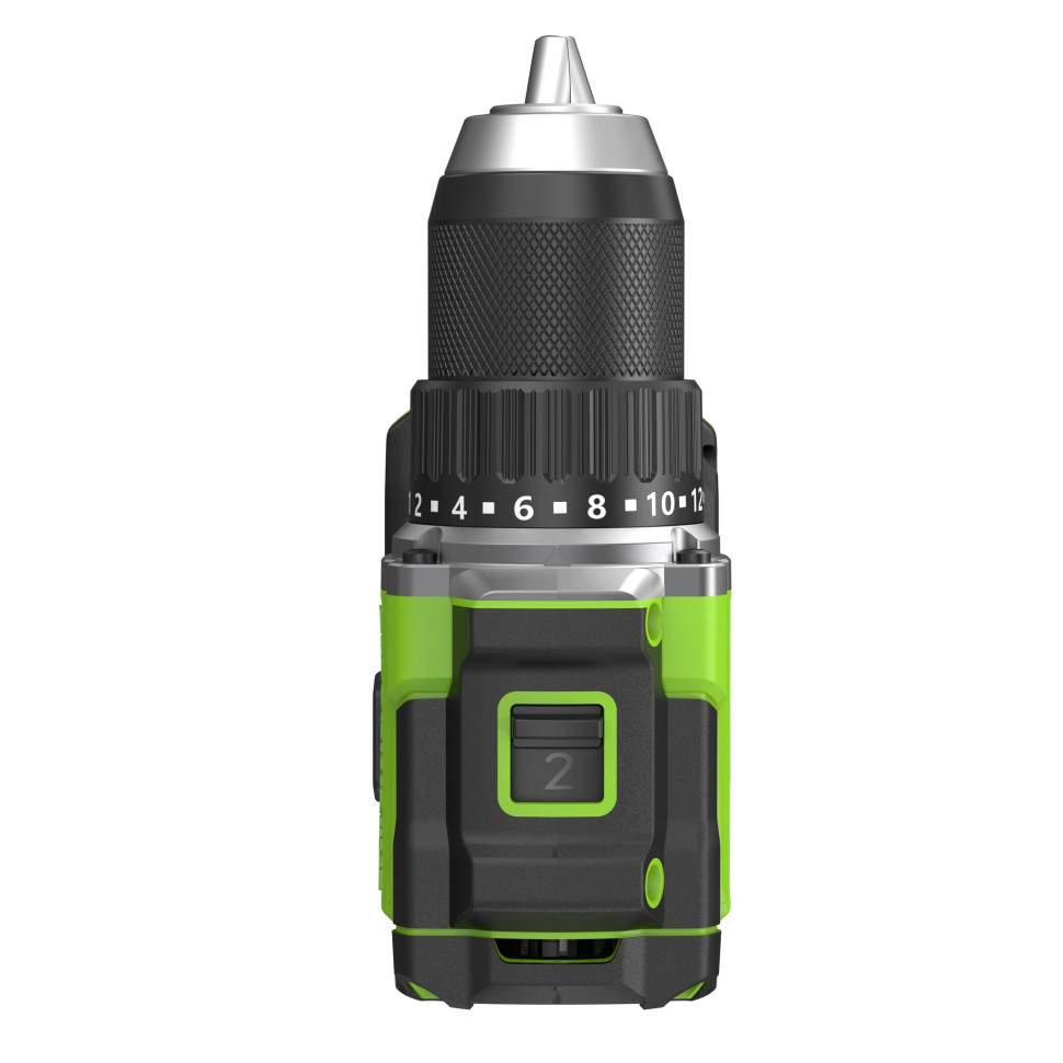 Дрель-шуруповерт акк. Greenworks DD560,24V, б/щет, 0-500/0-2000 об/мин, 30/60 Нм,13мм, Antikickback,LED,без АКБ и ЗУ