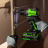Аккумуляторная дрель-шуруповерт Greenworks DD560k4, 24v, 30/60 Нм, 13мм, Anti-kickback, 1х4Ач,ЗУ