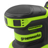 Эксцентриковая шлифмашина акк. Greenworks OS325, 24V, 125 мм, 5000-8000-11000 об/мин, амплитуда 2.4 мм,1х2Ач,ЗУ,коробка