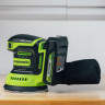 Эксцентриковая шлифмашина акк. Greenworks OS325, 24V, 125 мм, 5000-8000-11000 об/мин, амплитуда 2.4 мм,1х2Ач,ЗУ,коробка
