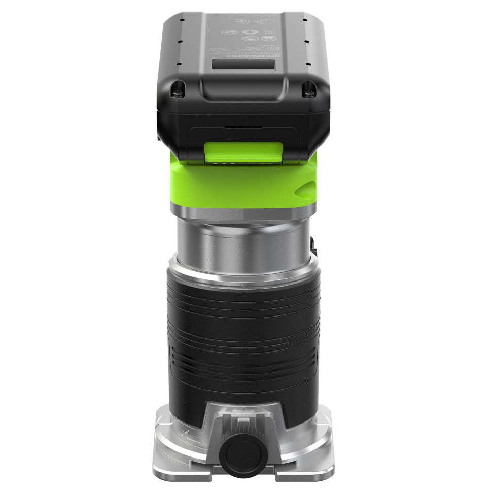 Фрезер кромочный акк. Greenworks G24RO, 24V, б/щет, 10000-30000 об/мин, цанги 6 / 6,35 / 8 мм, ход 20 мм,1х2Ач,ЗУ,коробка