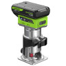 Фрезер кромочный акк. Greenworks G24RO, 24V, б/щет, 10000-30000 об/мин, цанги 6 / 6,35 / 8 мм, ход 20 мм,1х2Ач,ЗУ,коробка