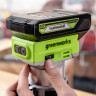 Фрезер кромочный акк. Greenworks G24RO, 24V, б/щет, 10000-30000 об/мин, цанги 6 / 6,35 / 8 мм, ход 20 мм,1х2Ач,ЗУ,коробка
