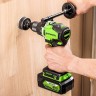 Дрель-шуруповерт Greenworks GD24DD90k4, 24v, 90 Нм, в комплекте АКБ 4 А·ч и ЗУ (аккумуляторная)