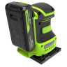 Плоская шлифмашина акк. Greenworks G24SS14, 24V, 115x140мм, 5500 об/мин, ампл. 1,6 мм,1х2Ач,ЗУ,коробка
