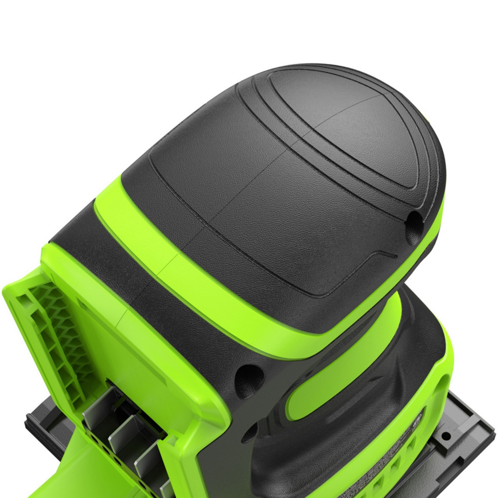 Плоская шлифмашина акк. Greenworks G24SS14, 24V, 115x140мм, 5500 об/мин, ампл. 1,6 мм,1х2Ач,ЗУ,коробка