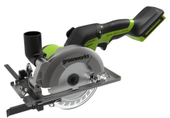 Циркулярная пила Greenworks G24MCS, 24v, 120 мм, без АКБ и ЗУ (аккумуляторная, мини)