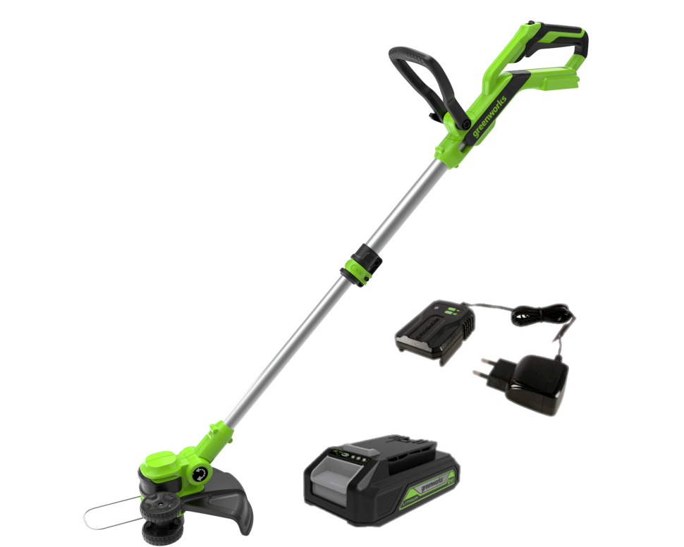 Триммер Greenworks G24LT30k8 Gen 2, 24v, 30 см, в комплекте с АКБ 8 А·ч и ЗУ (аккумуляторный)