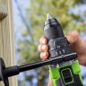 Аккумуляторная ударная дрель-шуруповерт Greenworks GD24DD140k4x2, 24v, 140 Нм, Anti-kickback, в комплекте АКБ 4 А·ч (2 шт) и ЗУ 4А