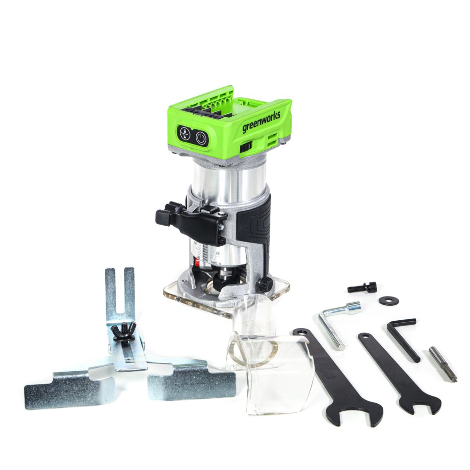 Фрезер Greenworks G24RO, 24v, без АКБ и ЗУ (аккумуляторный)