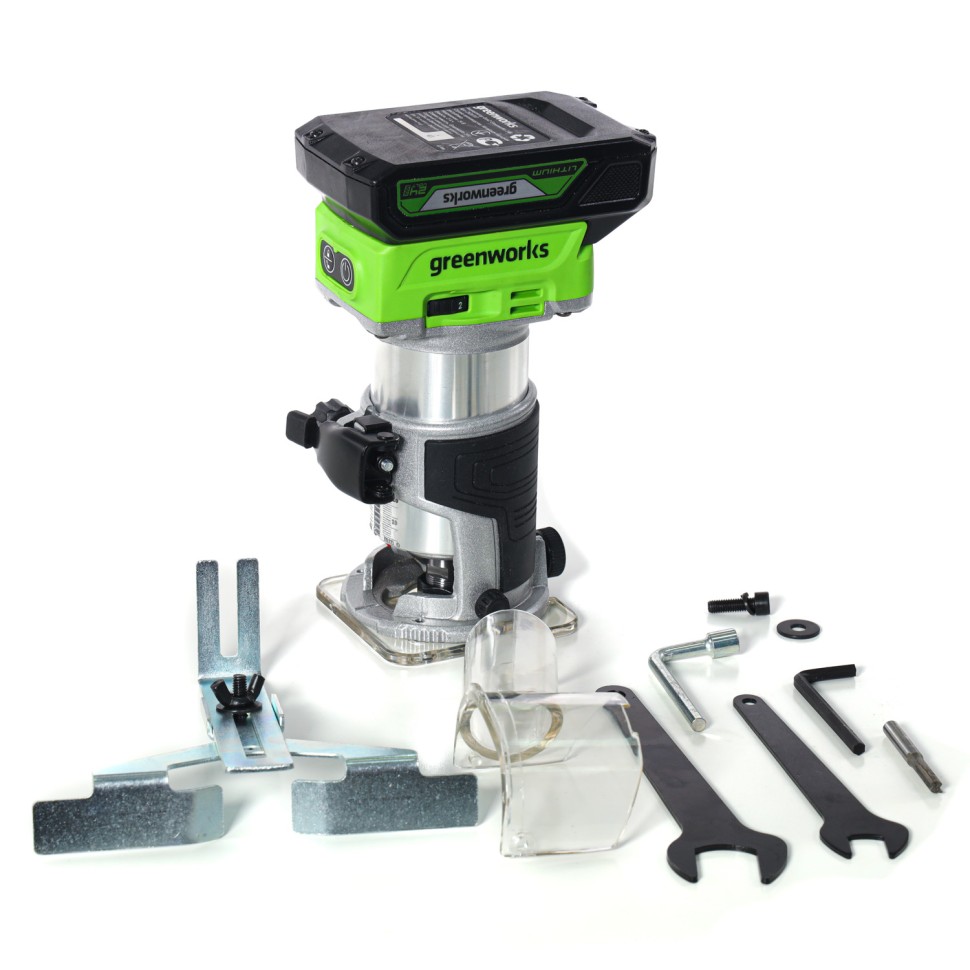 Фрезер Greenworks G24RO, 24v, без АКБ и ЗУ (аккумуляторный)