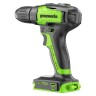 Дрель-шуруповерт Greenworks GD24DD35, 24v, 35 Нм, без АКБ и ЗУ (аккумуляторная)