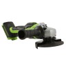 Угловая шлифовальная машина (болгарка) Greenworks GD24AGk4, 24v, 125 мм, в комплекте АКБ 4 А·ч и ЗУ (аккумуляторная)
