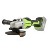 Угловая шлифовальная машина (болгарка) Greenworks GD24AGk4, 24v, 125 мм, в комплекте АКБ 4 А·ч и ЗУ (аккумуляторная)