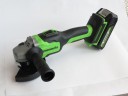 Угловая шлифовальная машина (болгарка) Greenworks GD24AGk4, 24v, 125 мм, в комплекте АКБ 4 А·ч и ЗУ (аккумуляторная)
