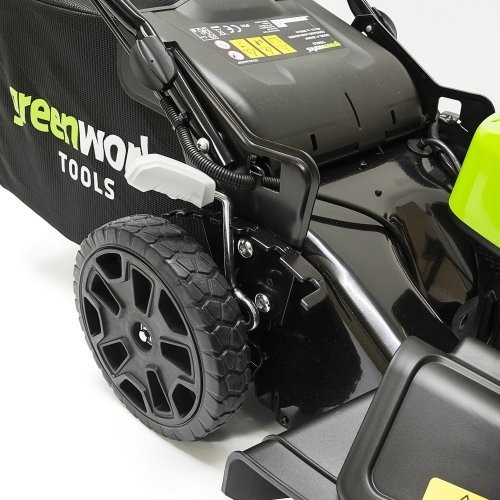 Газонокосилка Greenworks GD40LM46SPk85, 40v, 46 см, в комплекте с АКБ 8 А·ч и ЗУ (аккумуляторная, самоходная)