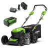 Газонокосилка Greenworks GD40LM46SPk85, 40v, 46 см, в комплекте с АКБ 8 А·ч и ЗУ (аккумуляторная, самоходная)