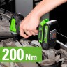 Гайковерт ударный акк. Greenworks G24IW200, 24V,б/щет, 3/8'', 200Нм, 1х2Ач,ЗУ,коробка