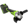 Угловая шлифовальная машина акк. Greenworks AG590, 24V, б/щет, 125 мм, 8500 об/мин, Anti-Kickback,1х4Ач,ЗУ,коробка