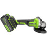 Угловая шлифовальная машина акк. Greenworks AG590, 24V, б/щет, 125 мм, 8500 об/мин, Anti-Kickback,1х4Ач,ЗУ,коробка