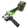 Угловая шлифовальная машина акк. Greenworks AG590, 24V, б/щет, 125 мм, 8500 об/мин, Anti-Kickback,1х5Ач,ЗУ,коробка