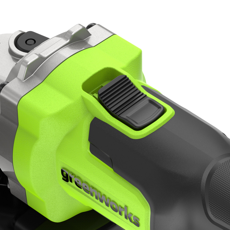 Угловая шлифовальная машина акк. Greenworks AG590, 24V, б/щет, 125 мм, 8500 об/мин, Anti-Kickback,1х5Ач,ЗУ,коробка