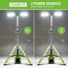 Светодиодная осветительная мачта Greenworks GPT-STL, 24v/220v, 3000 лм, без АКБ и ЗУ (аккумуляторная)