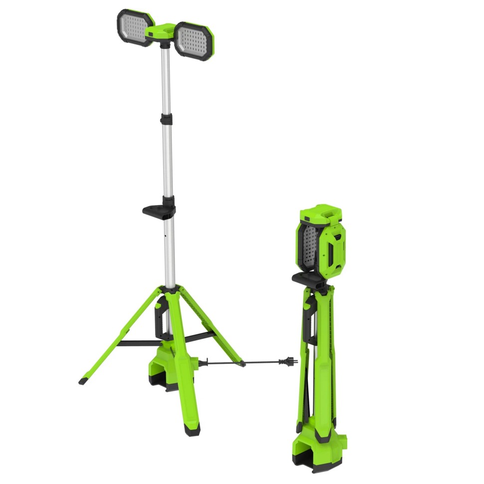 Светодиодная осветительная мачта Greenworks GPT-STL, 24v/220v, 3000 лм, без АКБ и ЗУ (аккумуляторная)