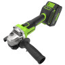 Угловая шлифовальная машина акк. Greenworks AG590, 24V, б/щет, 125 мм, 8500 об/мин, Anti-Kickback,1х8Ач,ЗУ,коробка