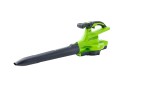 Садовый пылесос и воздуходув Greenworks GD40BVII, 40v, 370 км/ч, 860 м³/ч, без АКБ и ЗУ (аккумуляторный, 2в1)