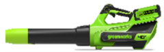 Воздуходув Greenworks GD40BG3, 40v, 306 км/ч, 1.26 кВт, без АКБ и ЗУ (аккумуляторный)