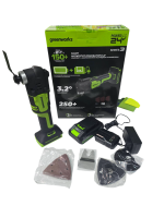 Аккумуляторный реноватор Greenworks G24MTk2, 24v, QOIS, в комплекте с АКБ 2 А·ч и ЗУ