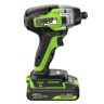 Винтоверт ударный акк. Greenworks GD24ID3, 24V, б/щет, 0-2800об/мин, 4000уд/мин, HEX 1/4, 300Нм, 3 режима,1x2Ач,ЗУ,коробка