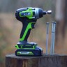 Винтоверт ударный акк. Greenworks GD24ID3, 24V, б/щет, 0-2800об/мин, 4000уд/мин, HEX 1/4, 300Нм, 3 режима,1x2Ач,ЗУ,коробка