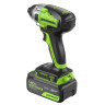 Винтоверт ударный акк. Greenworks GD24ID3, 24V, б/щет, 0-2800об/мин, 4000уд/мин, HEX 1/4, 300Нм, 3 режима,1x4Ач,ЗУ,коробка