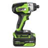Винтоверт ударный акк. Greenworks GD24ID3, 24V, б/щет, 0-2800об/мин, 4000уд/мин, HEX 1/4, 300Нм, 3 режима,1x4Ач,ЗУ,коробка