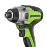 Винтоверт ударный акк. Greenworks GD24ID3, 24V, б/щет, 0-2800об/мин, 4000уд/мин, HEX 1/4, 300Нм, 3 режима,1x4Ач,ЗУ,коробка