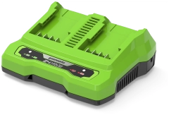 Универсальное зарядное устройство Greenworks G24X2UC2, 24v, сила тока 2А, для 2-х аккумуляторов